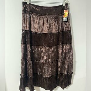 Deadstock Y2K Necessary Objects Brown Velvet Skirt